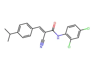 (E)-2-cyano-N-(2,4-dichlorophenyl)-3-(4-propan-2-ylphenyl)prop-2-enamide structure