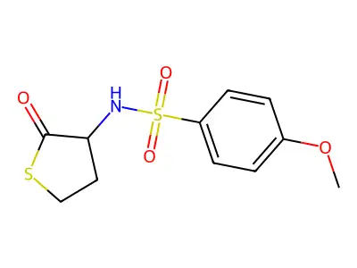 4-methoxy-N-(2-oxothiolan-3-yl)benzenesulfonamide structure