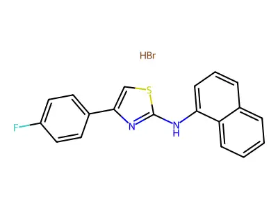 (4-(4-Fluorophenyl)(2,5-thiazolyl))-1-naphthylamine hydrobromide structure