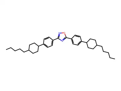 3,5-Bis[4-(4-pentylcyclohexyl)phenyl]-1,2,4-oxadiazole structure