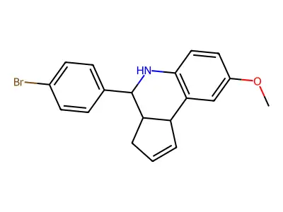 4-(4-bromophenyl)-8-methoxy-3a,4,5,9b-tetrahydro-3H-cyclopenta[c]quinoline structure