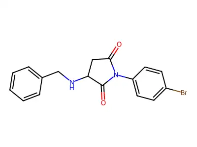 3-(Benzylamino)-1-(4-bromophenyl)pyrrolidine-2,5-dione structure