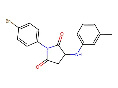 1-(4-Bromophenyl)-3-[(3-methylphenyl)amino]pyrrolidine-2,5-dione structure