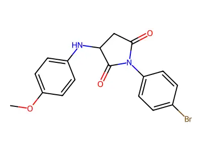 1-(4-Bromophenyl)-3-[(4-methoxyphenyl)amino]pyrrolidine-2,5-dione structure