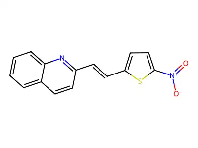 2-[2-(5-Nitrothiophen-2-yl)ethenyl]quinoline structure