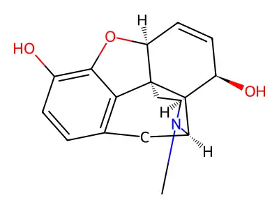 (5alpha,8alpha)-6,7-Didehydro-4,5-epoxy-17-methylmorphinan-3,8-diol structure