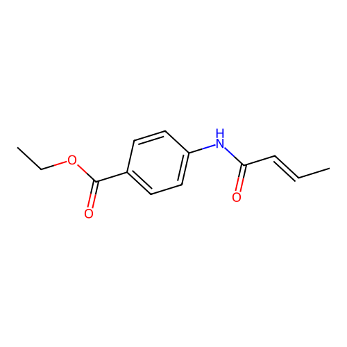 Ethyl 4-(but-2-enoylamino)benzoate structure