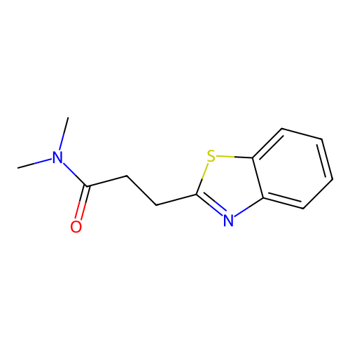 3-(1,3-benzothiazol-2-yl)-N,N-dimethylpropanamide structure