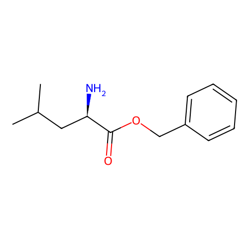 benzyl (2R)-2-amino-4-methylpentanoate structure