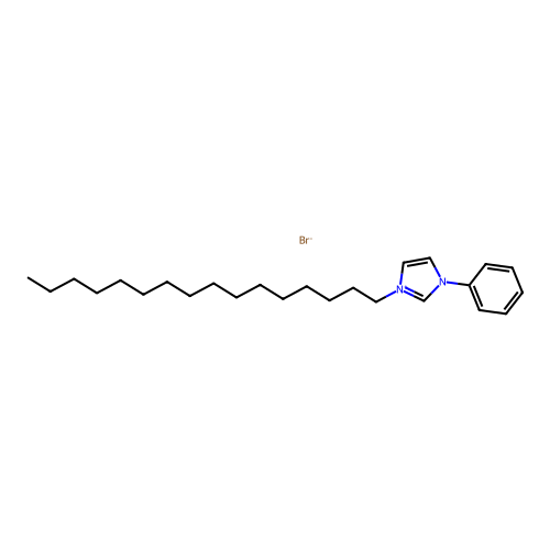 1-hexadecyl-3-phenyl-1H-imidazol-3-ium bromide structure