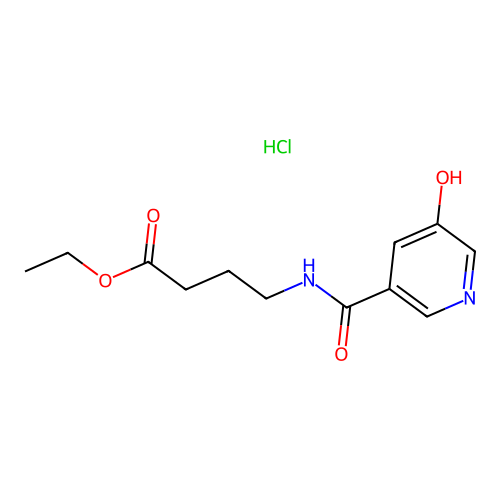 4-[(5-Hydroxy-pyridine-3-carbonyl)-amino]-butyric acid ethyl ester structure