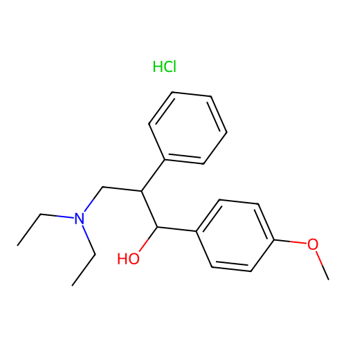 3-(Diethylamino)-1-(4-methoxyphenyl)-2-phenylpropan-1-ol hydrochloride structure