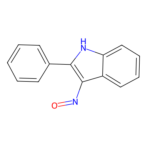 3-nitroso-2-phenyl-1H-indole structure