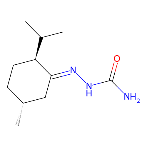 [[(2S,5R)-5-methyl-2-propan-2-ylcyclohexylidene]amino]urea structure
