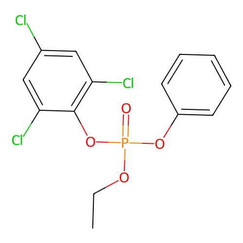 Ethyl phenyl 2,4,6-trichlorophenyl phosphate structure