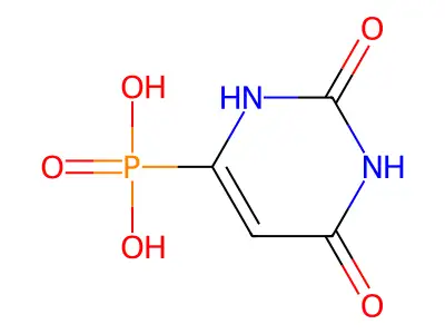 2,6-Dihydroxy-4-pyrimidinylphosphonic acid structure
