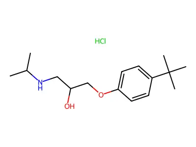 1-(4-tert-Butylphenoxy)-3-(isopropylamino)propan-2-ol hydrochloride structure