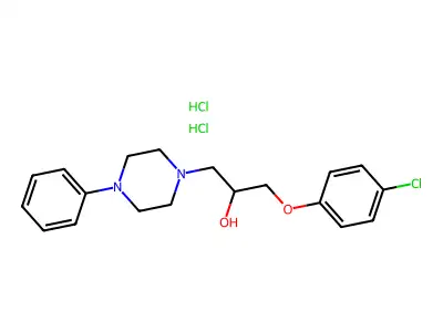 1-(4-chlorophenoxy)-3-(4-phenylpiperazin-1-yl)propan-2-ol Dihydrochloride structure