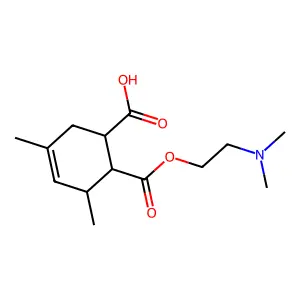 4-Cyclohexene-1,2-dicarboxylic acid, 3,5-dimethyl-, 2-(2-dimethylamino)ethyl ester structure