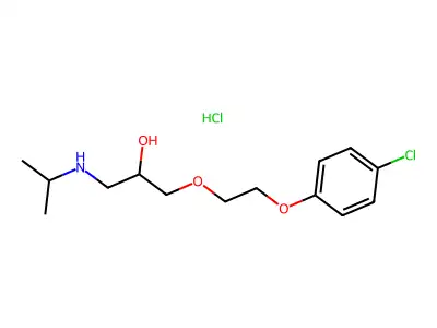 1-(2-(4-Chlorophenoxy)ethoxy)-3-(isopropylamino)propan-2-ol hydrochloride structure