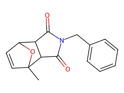 4,7-Epoxy-1H-isoindole-1,3(2H)-dione, 3a,4,7,7a-tetrahydro-4-methyl-2-(phenylmethyl)- structure