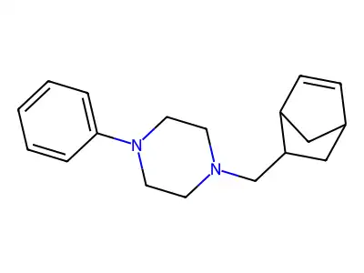 1-(5-Bicyclo[2.2.1]hept-2-enylmethyl)-4-phenylpiperazine structure