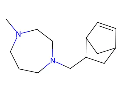 1-(5-Bicyclo[2.2.1]hept-2-enylmethyl)-4-methyl-1,4-diazepane structure
