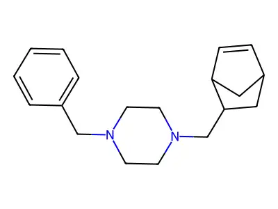 1-Benzyl-4-(bicyclo[2.2.1]hept-5-en-2-ylmethyl)piperazine structure