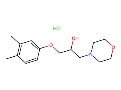 1-(3,4-Dimethylphenoxy)-3-(4-morpholinyl)-2-propanol hydrochloride structure