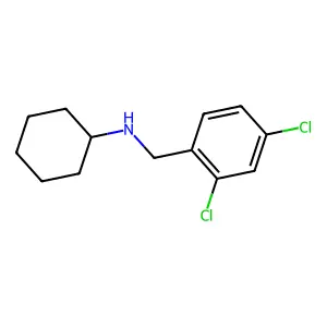 N-[(2,4-dichlorophenyl)methyl]cyclohexanamine structure
