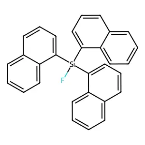Fluoro(trinaphthalen-1-yl)silane structure