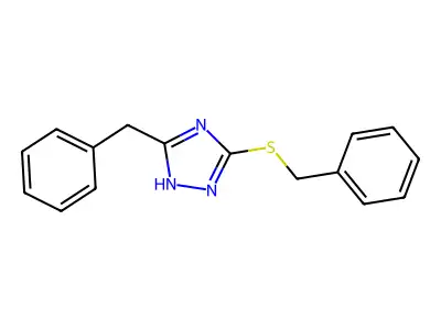 3-benzyl-5-(benzylsulfanyl)-4H-1,2,4-triazole structure