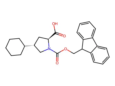 1-(9H-Fluoren-9-ylmethyl) (2S,4S)-4-phenyl-1,2-pyrrolidinedicarboxylate structure