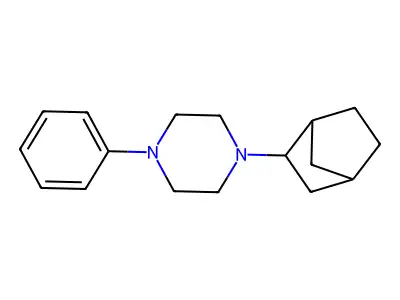 1-Bicyclo[2.2.1]hept-2-yl-4-phenylpiperazine structure
