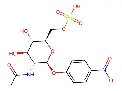 4-Nitrophenyl-6-sulfo-2-acetamido-2-deoxyglucose structure