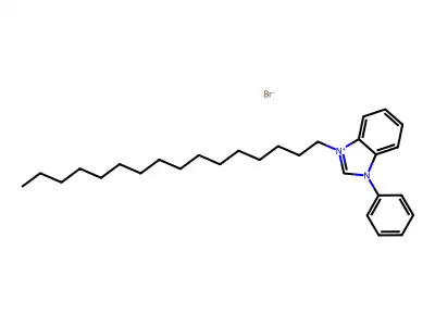1-Hexadecyl-3-phenylbenzimidazol-1-ium;bromide structure