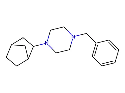 1-Benzyl-4-(bicyclo[2.2.1]hept-2-yl)piperazine structure