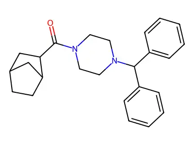 1-Benzhydryl-4-(bicyclo[2.2.1]hept-2-ylcarbonyl)piperazine structure