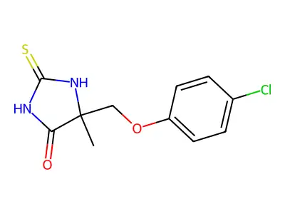 4-Imidazolidinone, 5-((4-chlorophenoxy)methyl)-5-methyl-2-thioxo- structure