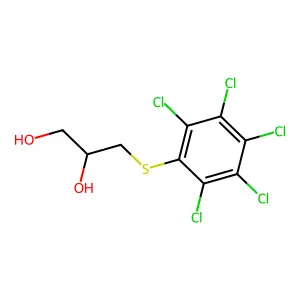 3-[(Pentachlorophenyl)sulfanyl]propane-1,2-diol structure