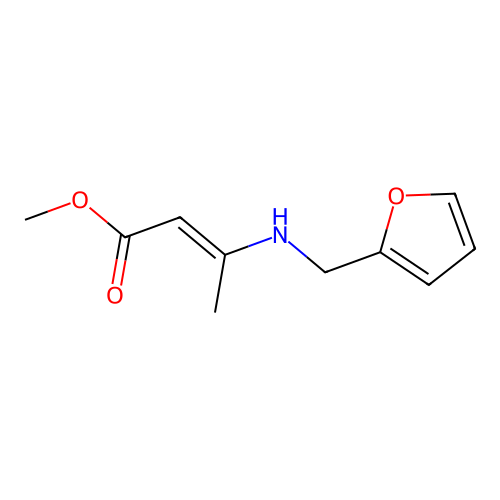 (E)-methyl 3-((furan-2-ylmethyl)amino)but-2-enoate structure