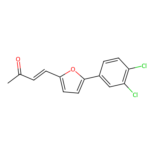 (E)-4-(5-(3,4-dichlorophenyl)furan-2-yl)but-3-en-2-one structure