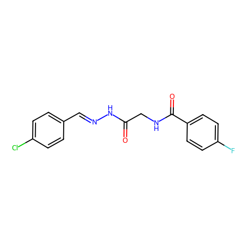 N-(2-(2-(4-Chlorobenzylidene)hydrazino)-2-oxoethyl)-4-fluorobenzamide structure