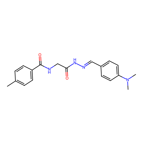 N-(2-(2-(4-(Dimethylamino)benzylidene)hydrazino)-2-oxoethyl)-4-methylbenzamide structure