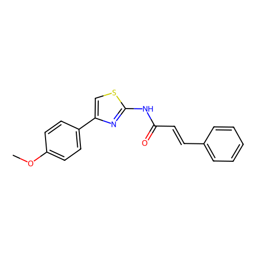 (2Z)-N-[4-(4-methoxyphenyl)-1,3-thiazol-2-yl]-3-phenylprop-2-enamide structure