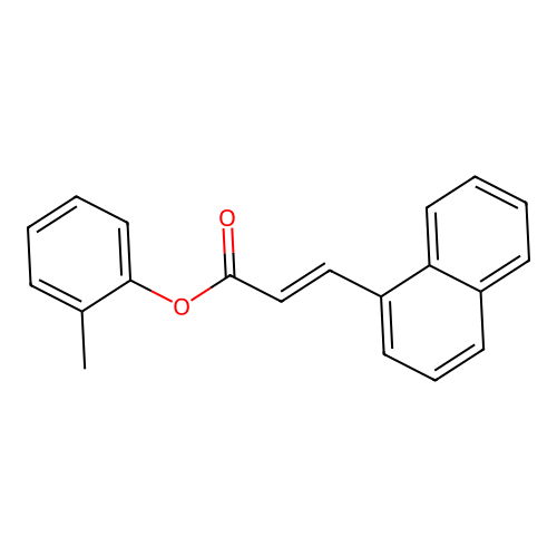 2-methylphenyl (2E)-3-naphthylprop-2-enoate structure