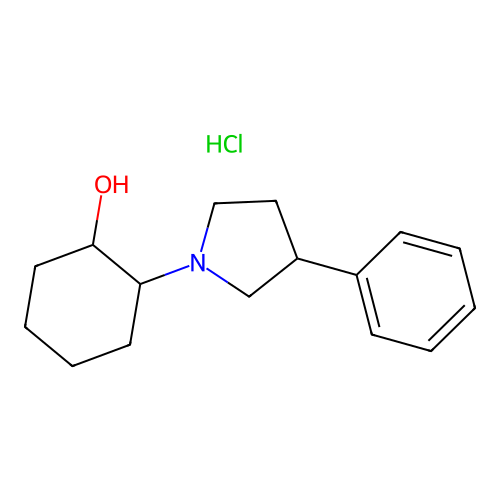 2-(3-Phenylpyrrolidin-1-yl)cyclohexanol hydrochloride structure