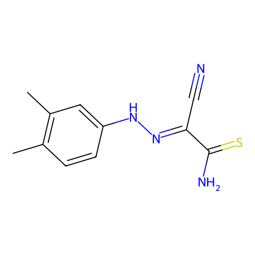 2-Cyano-2-[(3,4-dimethylphenyl)hydrazono]ethanethioamide structure