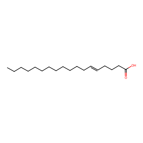 trans-5-Octadecenoic acid structure