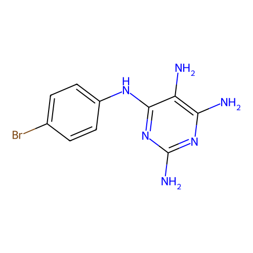 4-N-(4-bromophenyl)pyrimidine-2,4,5,6-tetramine structure
